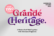 Grande Heritage, a Serif Font by Godbless Studio (Thumbnail 1 of 19)