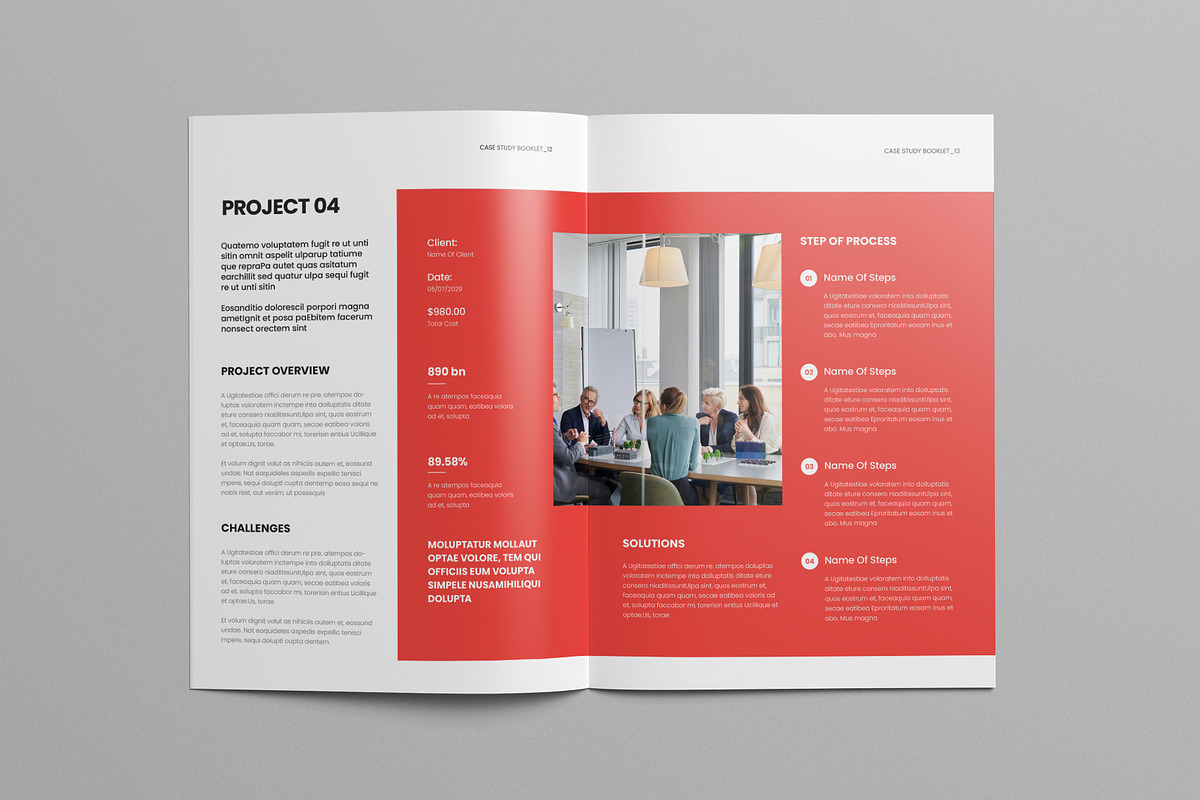 Case Study Booklet Layout, a Brochure Template by Pixelpick