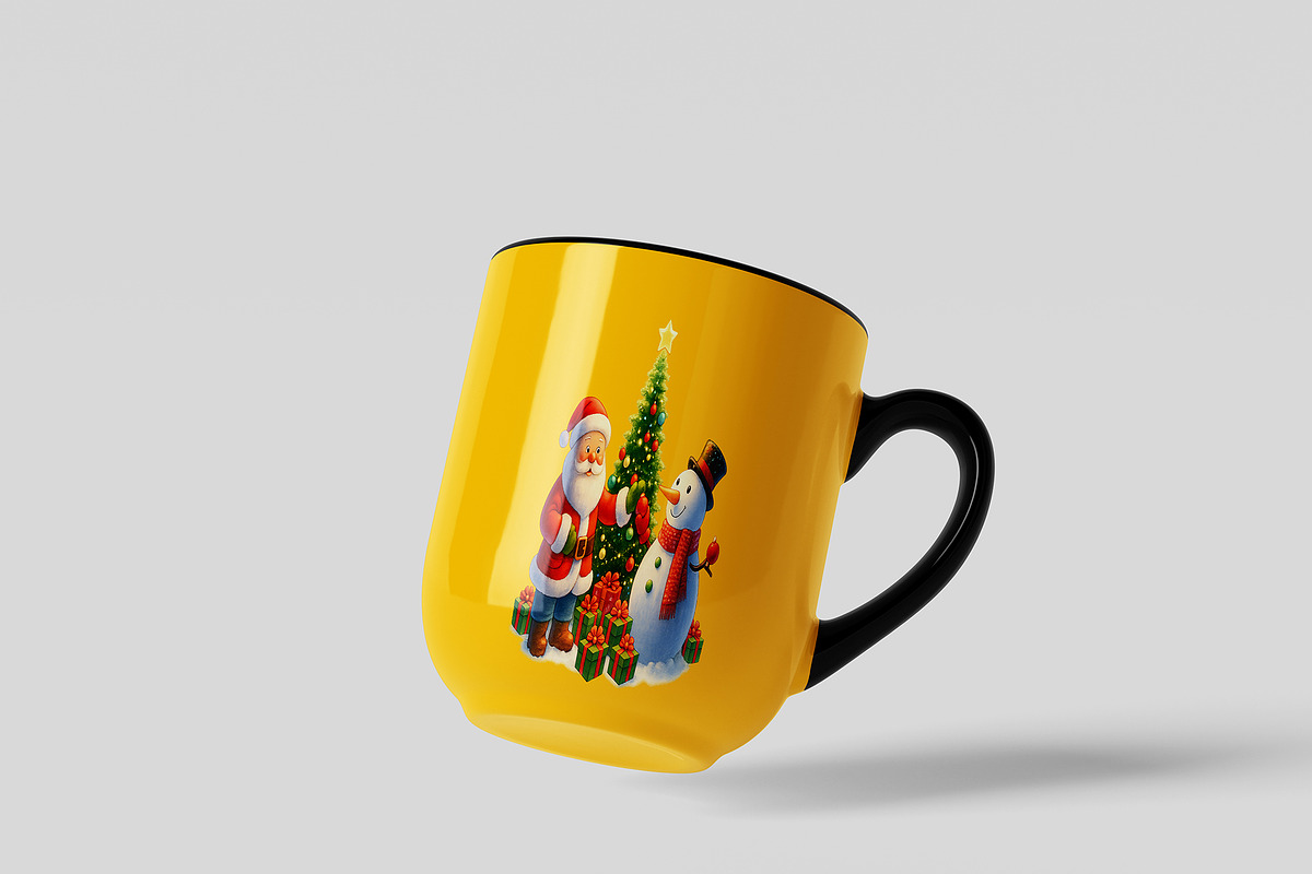 Santa Claus and a snowman, an Illustration by Vector Stall (Photo 3 of 4)