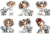 Veterinarian girl clipart, an Illustration by DreamArtGraphic (Thumbnail 4 of 9)