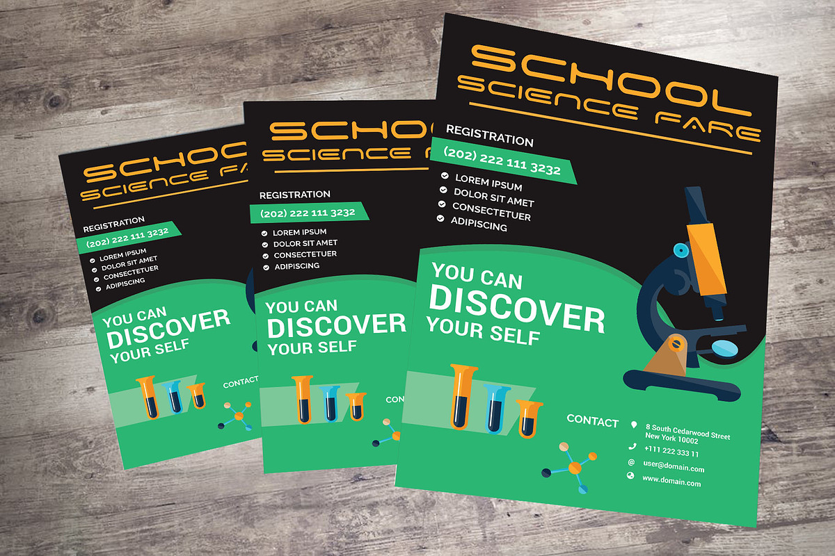 School Science Fair Flyer, a Flyer Template by PenciGraphics (Photo 1 of 2)