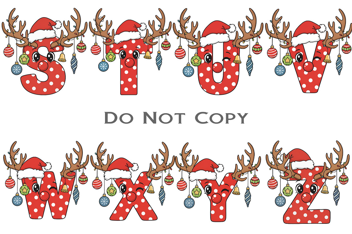 Christmas Alphabet Sublimation, an Illustration by Craft Nest (Photo 6 of 6)