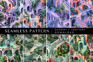 8 Enchanted Courtyards Patterns