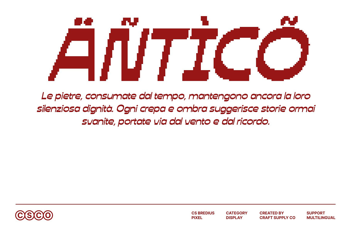 CS Bredius Pixel, a Sans Serif Font by Craft Supply Co. (Photo 6 of 8)