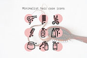 Minimalist hair care icons, an Outline Icon by Lyolya Profitrolya (Thumbnail 1 of 2)