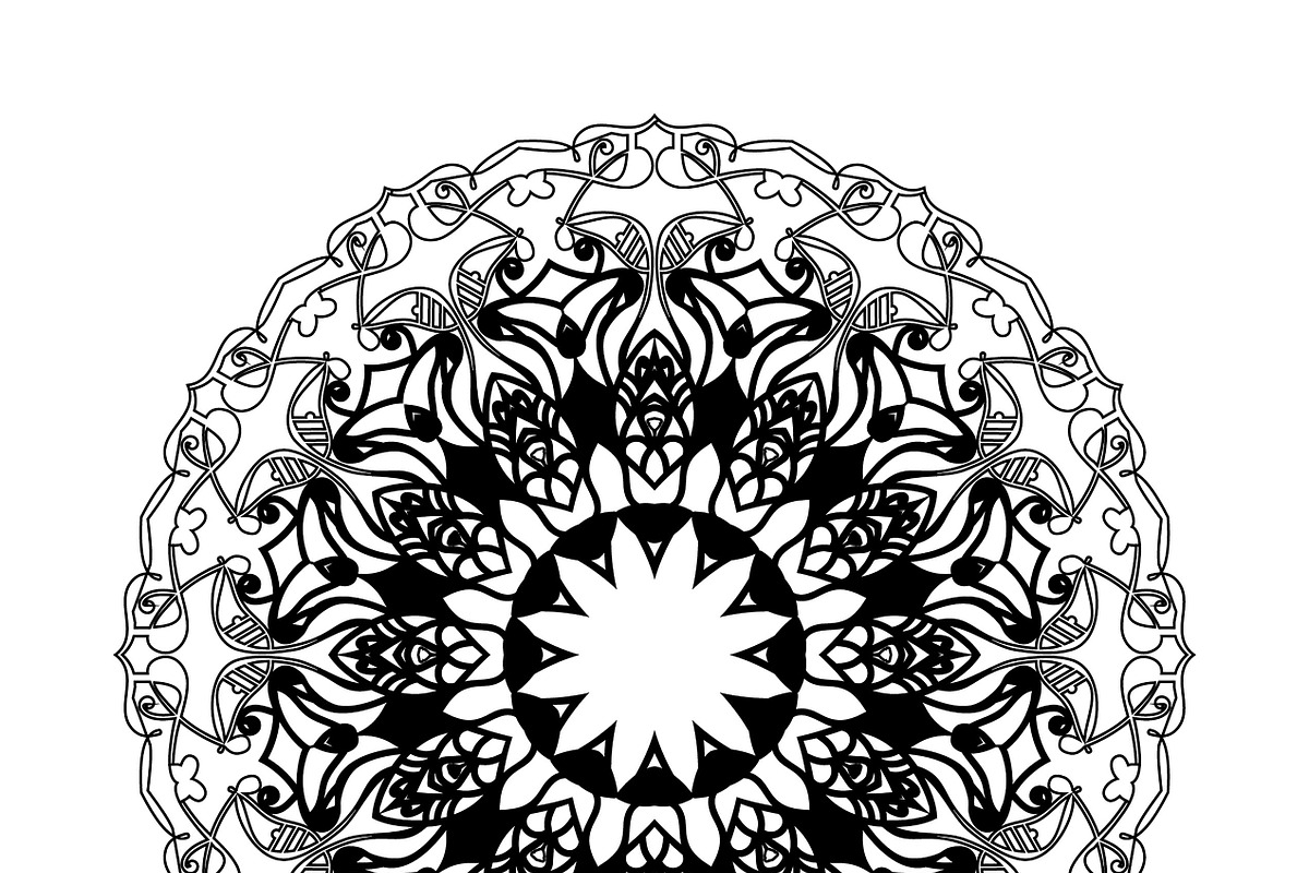 20 mandala vector background design, a Pattern Graphic by NJ Himel (Photo 3 of 21)