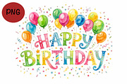 Happy Birthday to you text Clipart, a Decorative Illustration by VetalStock (Thumbnail 7 of 12)