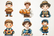 Menorah Boy, Hanukkah Art, Jewish, an Illustration by RobertsArt (Thumbnail 5 of 7)
