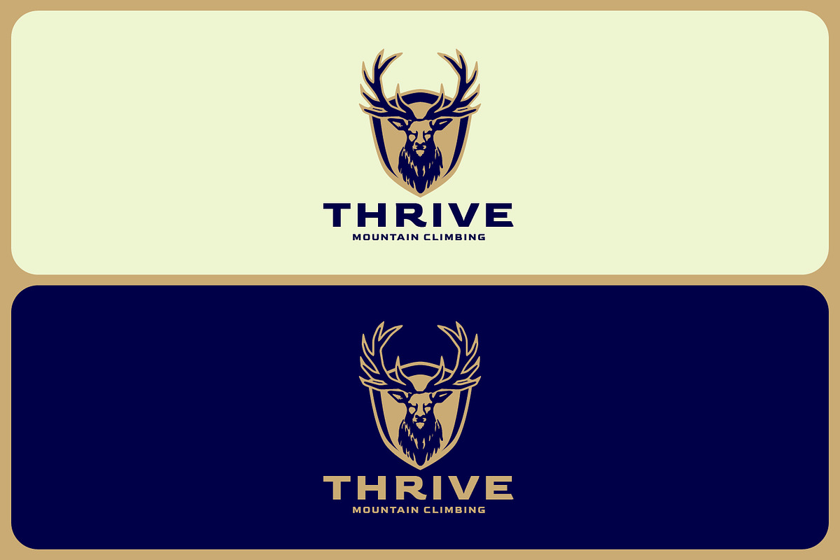 Modern Aggressive Stag in Shield Bad, a Branding & Logo Template by Suhandi (Photo 2 of 6)