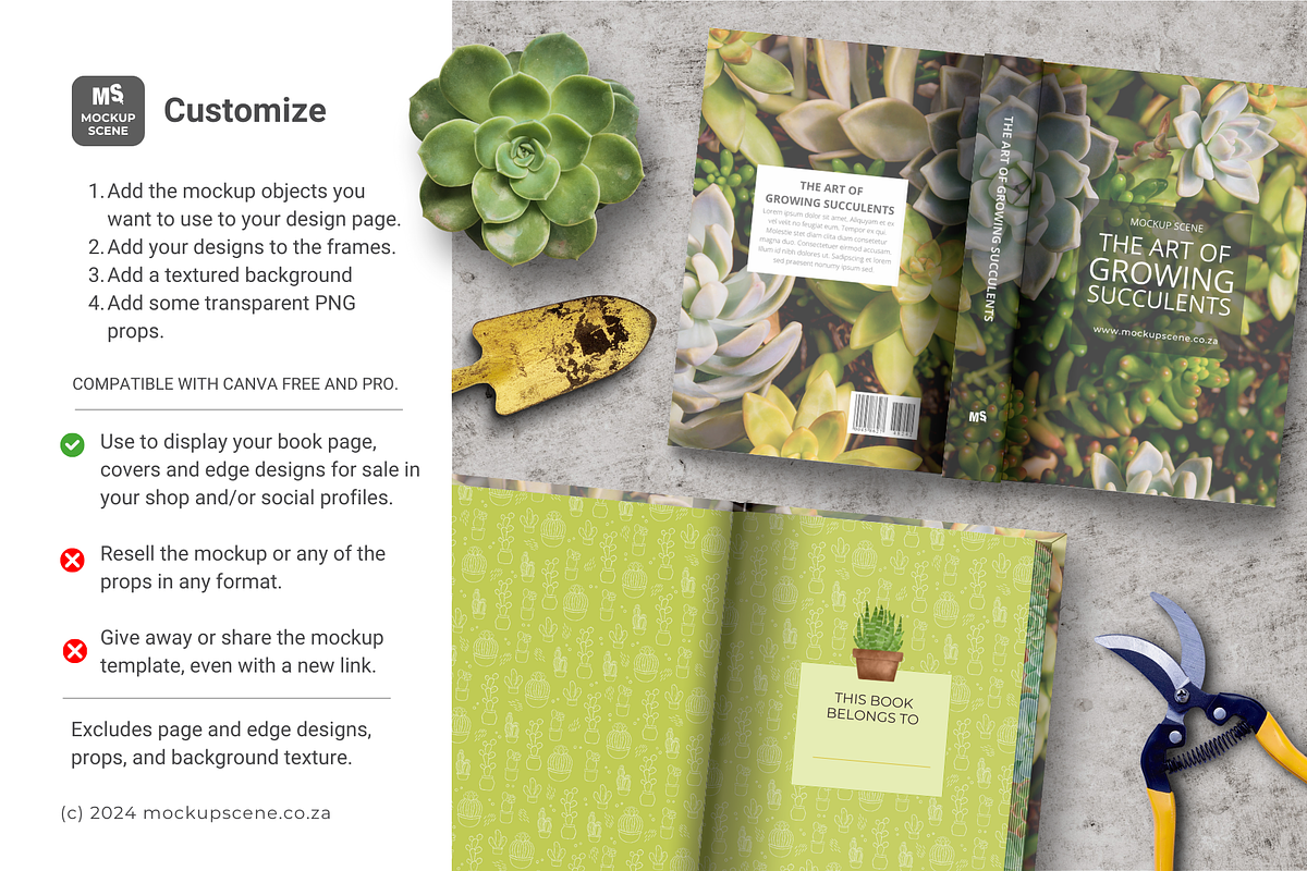 Book Mockup Kit for Canva Hard Cover, a Books & Magazine Mockup by Mockup Scene (Photo 7 of 10)