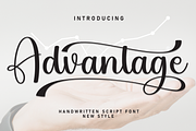 Advantage | Script Font, a Handwritten Font by Scratchones (Thumbnail 1 of 9)
