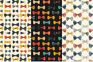 8 Bowtie Seamless Patterns