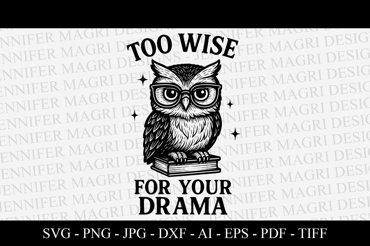 Owl Book Lover Drama SVG PNG, an Object Graphic by Jennifer Magri Templates (Photo 1 of 4)