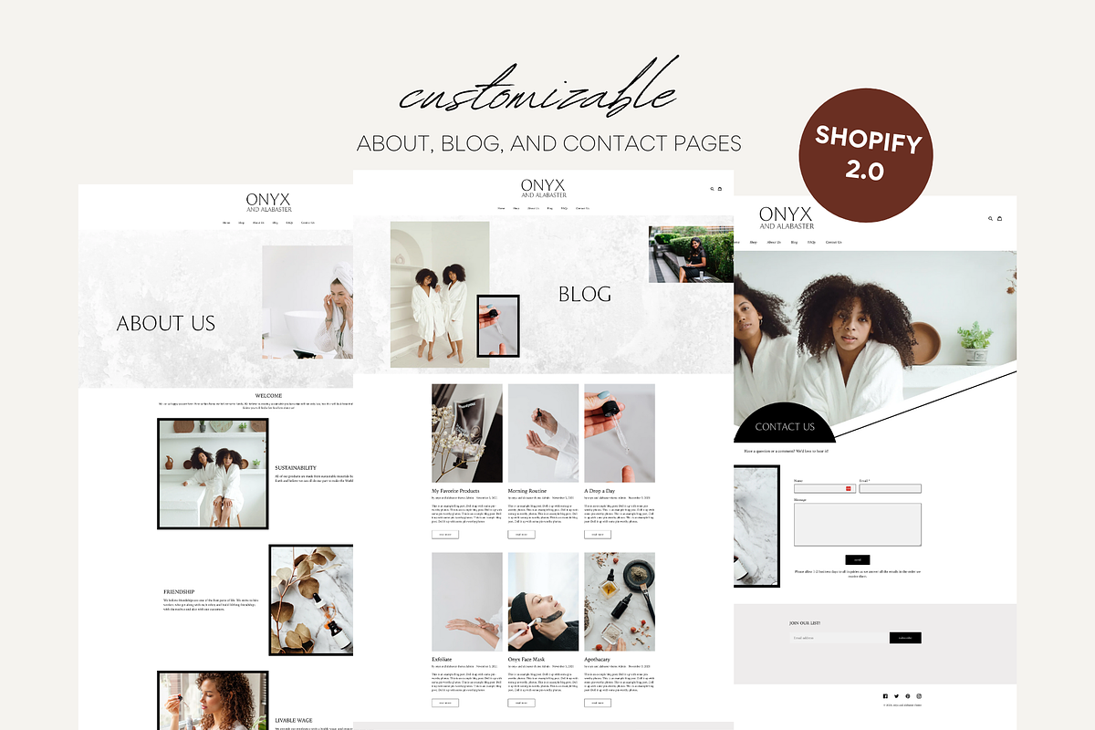 Shopify Theme | Onyx + Alabaster, a Templates & Theme by Easy Website Themes (Photo 3 of 7)