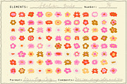 Retro Flowers Collection, a Pattern Graphic by NKTN (Thumbnail 2 of 15)