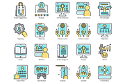 88 Digital Marketing Icons | Aqua, an Outline Icon by Flat Icons (Thumbnail 3 of 6)