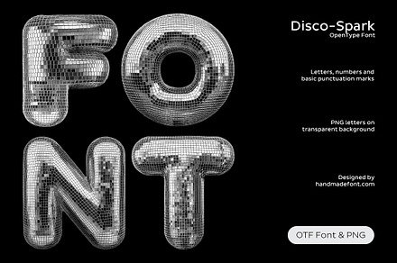 Disco-Spark Font, a Sans Serif Font by Handmadefont
