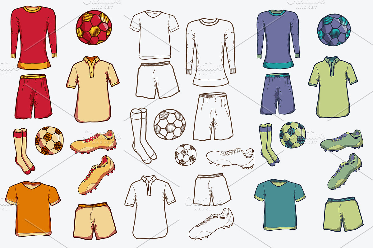Soccer set, an Education Illustration by Karina.sketch (Photo 2 of 3)