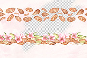 Blossoming Almond watercolor clipart, a Food Illustration by susie-p-art (Thumbnail 11 of 18)