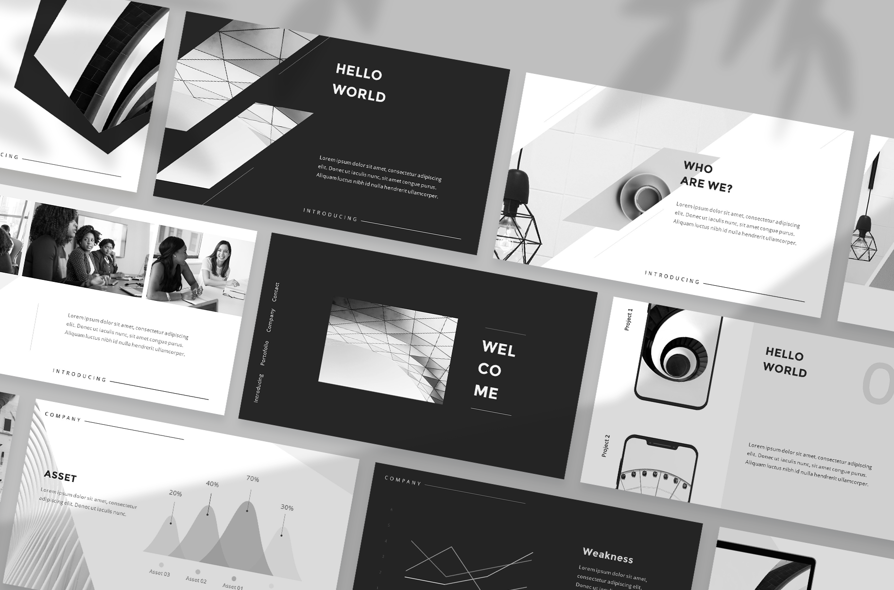 MONOCROM - Powerpoint Template, a Presentation Template by Pixelz Studio