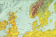 Vintage map patterns, 'Old world', a Pattern Graphic by Kiwi Fruit Punch (Thumbnail 2 of 4)