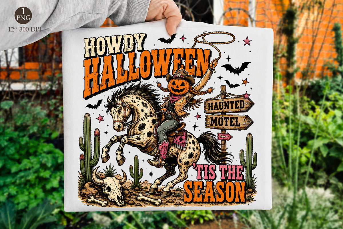 Howdy Halloween PNG, Western Cowboy, a Seasonal Illustration by Libby Wishes (Photo 1 of 4)