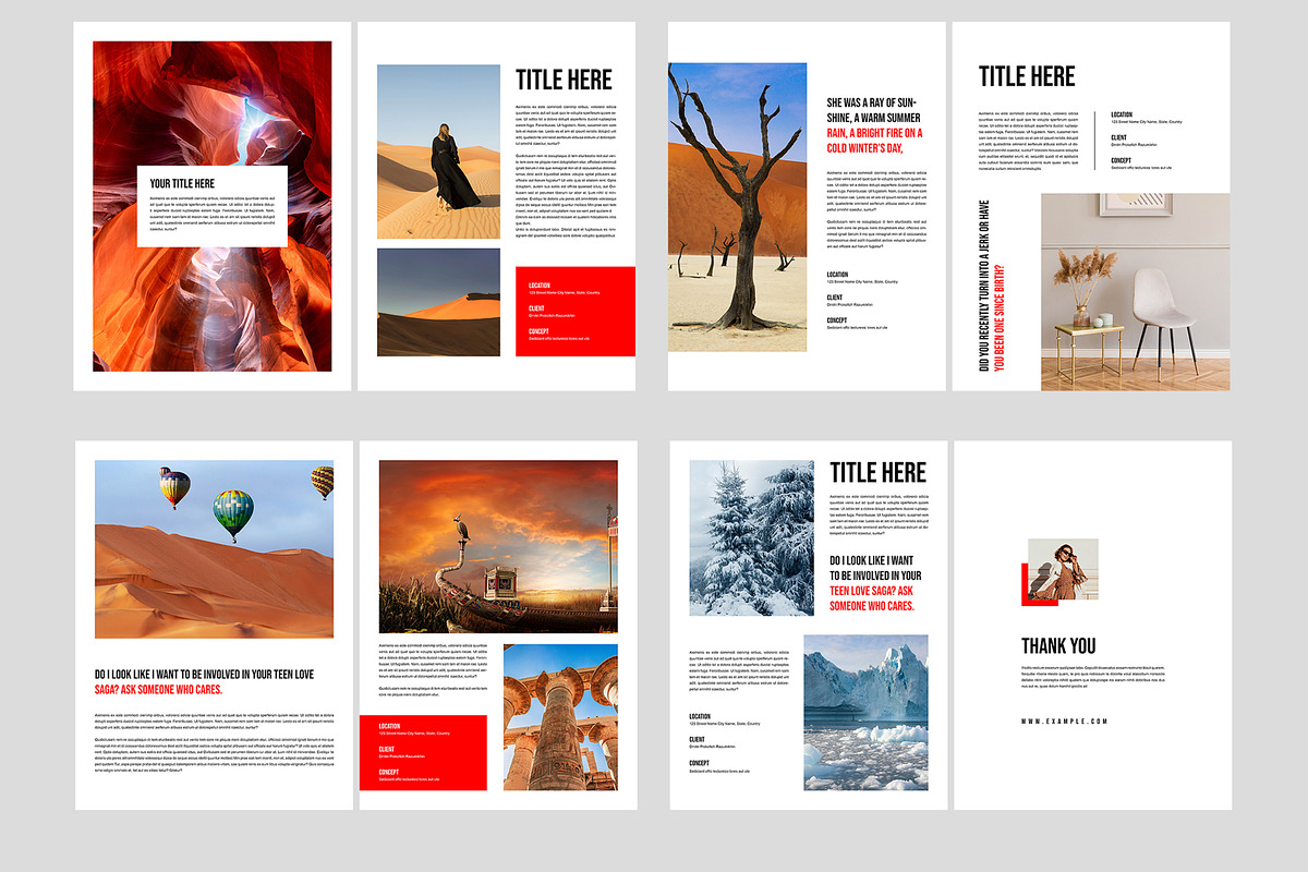 E-book Template Layout Design