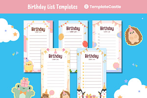 Cute Happy Birthday Wish List, a Templates & Theme by TemplateCastleStore