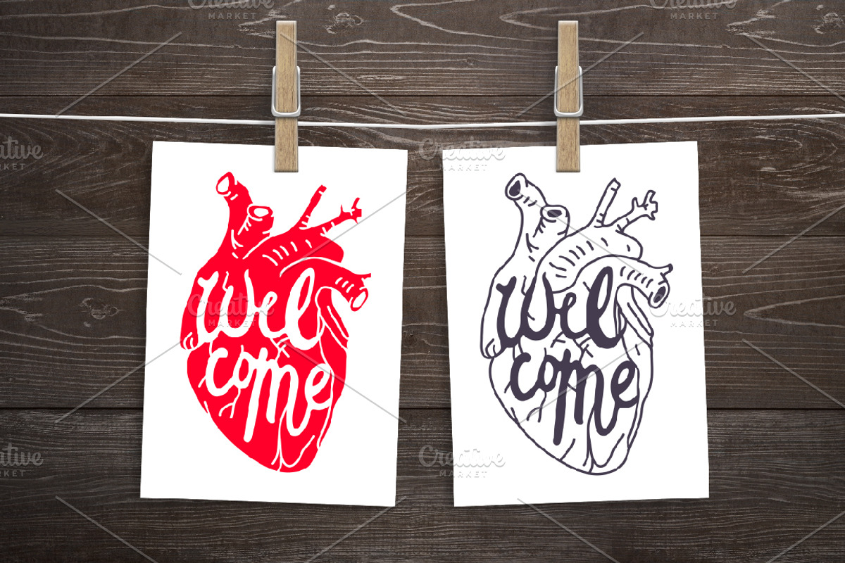 Handdrawn Love Lettering, an Empty State Illustration by chekart (Photo 3 of 5)