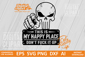 The Punisher Skull Sign SVG