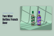 Wine Bottle Mockup Pack, a Cups & Container Mockup by Motion-Box (Thumbnail 4 of 24)