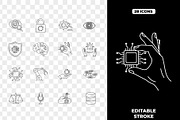 AI Machine Learning Outline Icons, an Emoji Icon by Unique Design Team (Thumbnail 3 of 3)