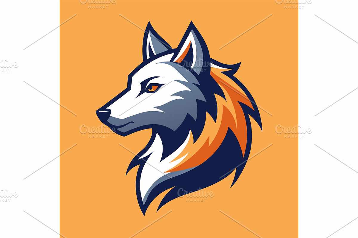 Illustration of a wolfs head against, a Graphic by Iftikhar Alam