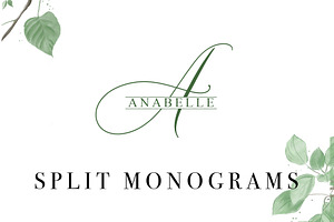 Split Monograms In Script Style