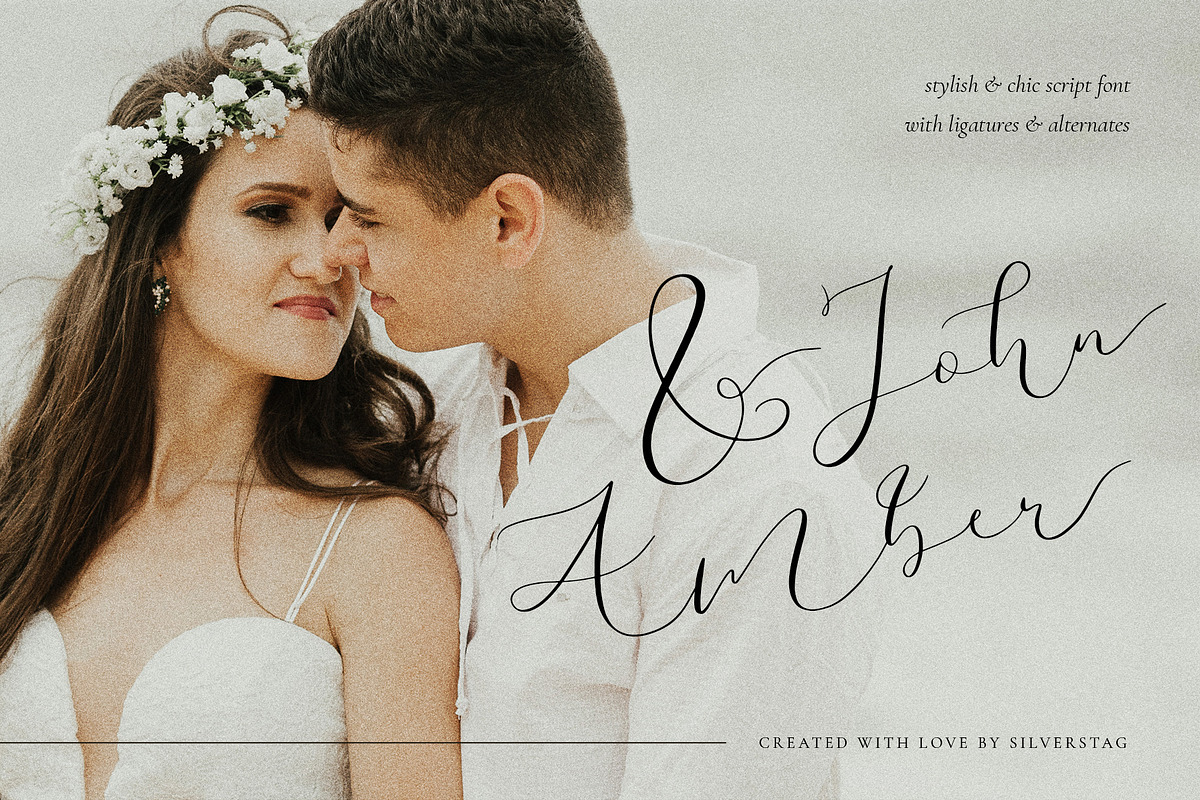 Amelie - Chic & Elegant Script Font, a Script Font by SilverStag Type Foundry (Photo 9 of 23)