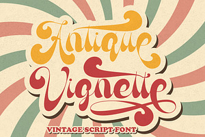 Antique Vignette - Vintage Script