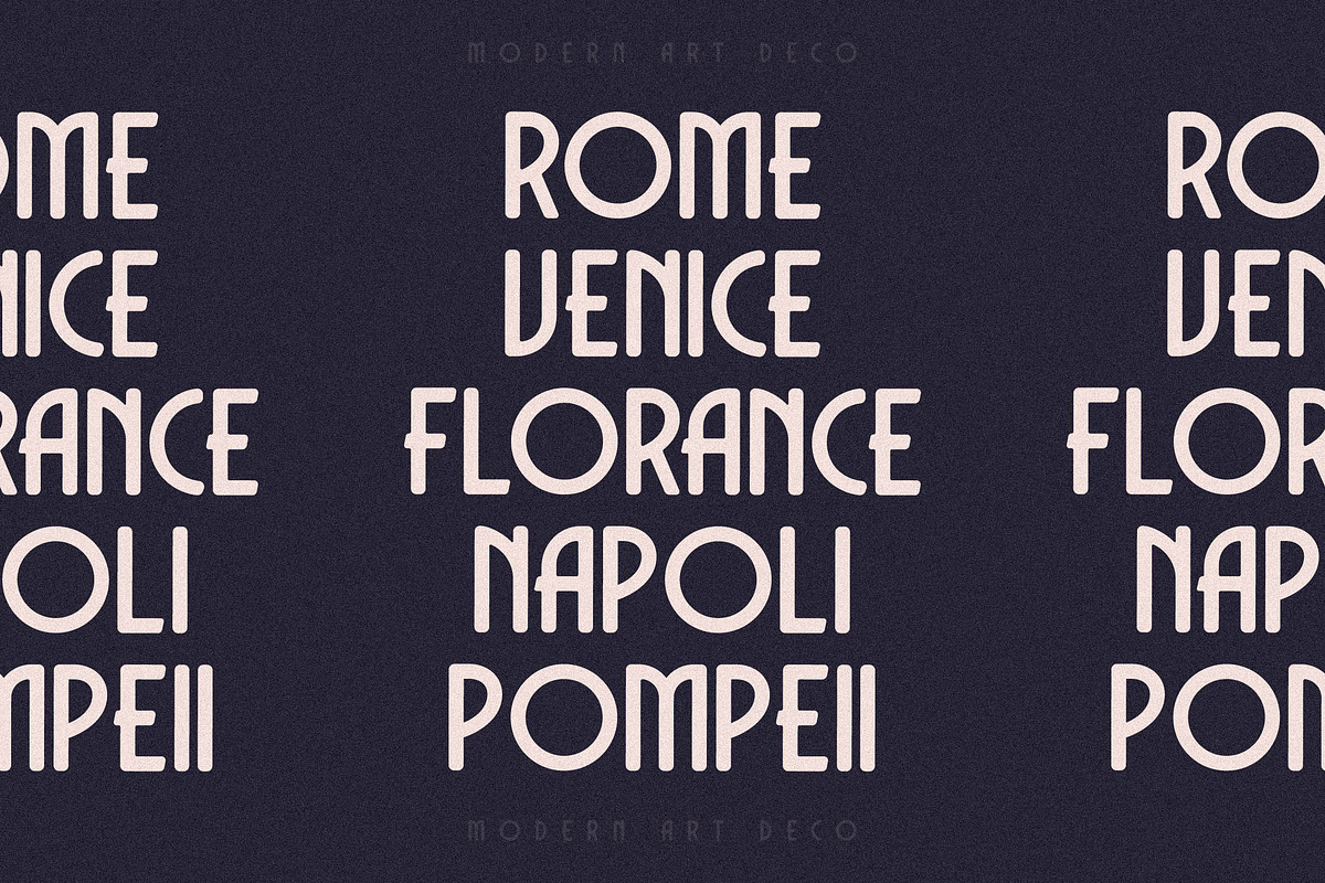 Dechor Rothen Modern Art Deco Font, a Sans Serif Font by Storytype Studio (Photo 9 of 15)