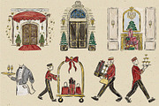 Christmas Grand Hotel Clipart, an Object Illustration by Teresa Art Store (Thumbnail 7 of 7)