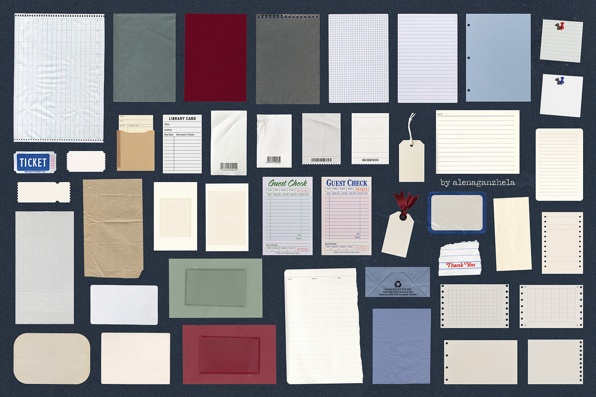 ARCHIVIST - trendy paper collage kit, an Object Graphic by alenaganzhela (Photo 4 of 9)