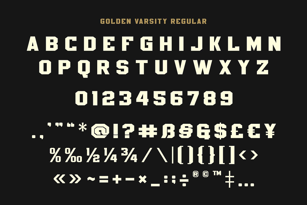 Golden Varsity a College Duo Font, a Slab Serif Font by Blankids Studio (Photo 11 of 14)