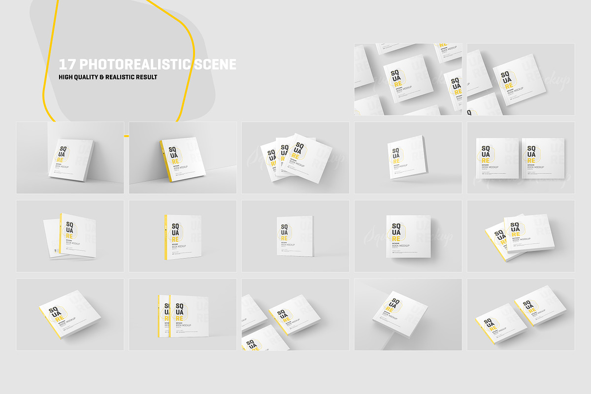 Square Softcover Book Mockup, a Books & Magazine Mockup by Toasin Studio (Photo 2 of 20)