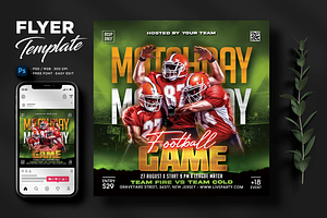 Football Flyer Template, a Social Media Template by Hubzway