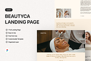 Beautyca Landing Page, an UI Kit Template by slidenotion (Thumbnail 1 of 6)