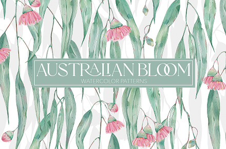 Australian Bloom Seamless Patterns