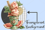 Whimsical Summer ice Cream Clipart, a Seasonal Illustration by Canvas Craft (Thumbnail 2 of 7)