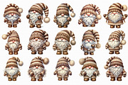 Funny Gnome Watercolor Clipart, an Illustration by Libby Wishes (Thumbnail 2 of 7)