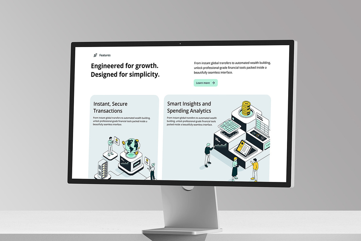 Fintech World-Isometric Illustration, a Finance Illustration by Creative Graphics (Photo 6 of 8)
