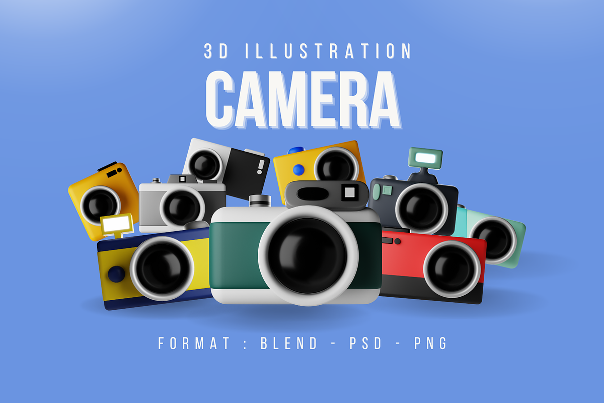 Camera 3D Icon Pack, an Object 3D Model by Murez Alsyad (Photo 1 of 3)