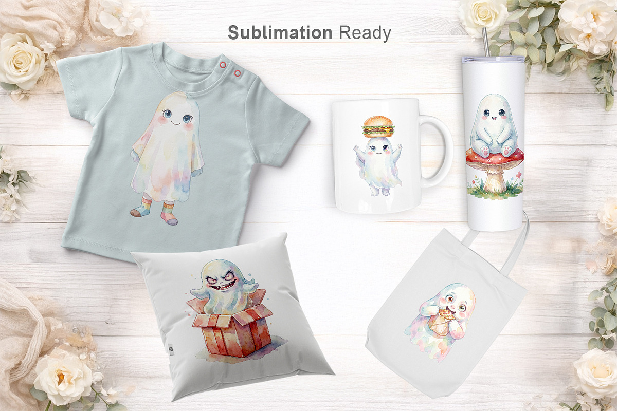 UglyCute Ghost Sublimation PNG, an Illustration by Artnoy (Photo 5 of 8)