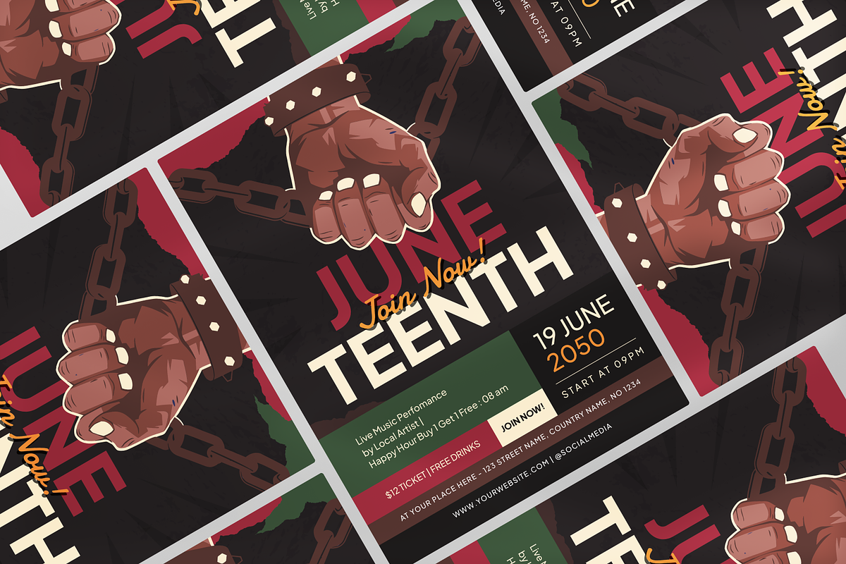 June Teenth Flyer, a Flyer Template by Annora Studio (Photo 3 of 5)